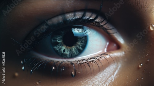 A close-up of eye of the person.  © Aris Suwanmalee