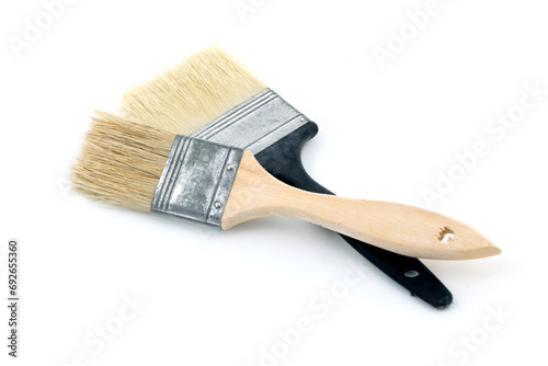 Painter brushers isolated on white background