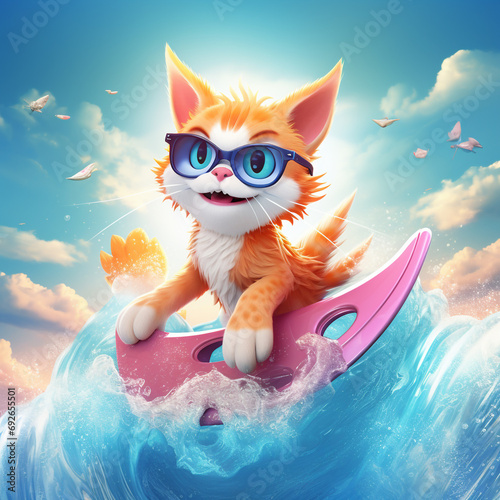 cat cute cartoon background portrait illustration m