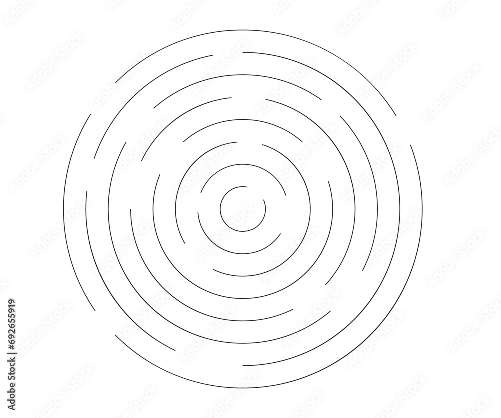 Rotating concentric circles,round line target Rotating concentric circles,round line target