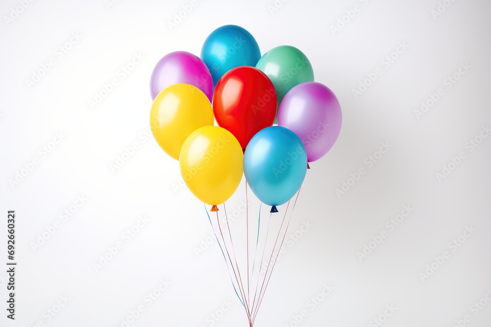 Colorful balloons on white background Colorful balloons on white background