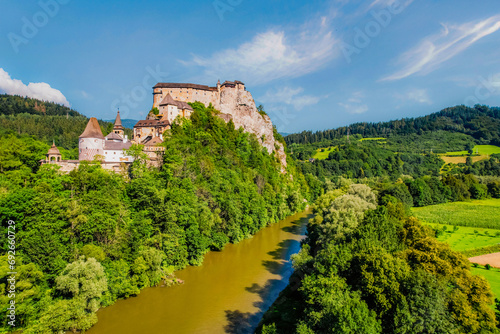 Canvas Print Orava castle in Oravsky Podzamok in Slovakia