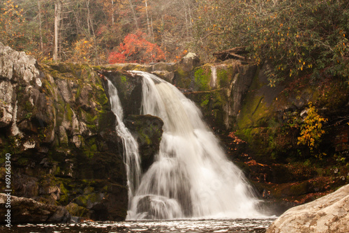 waterfall in autumn