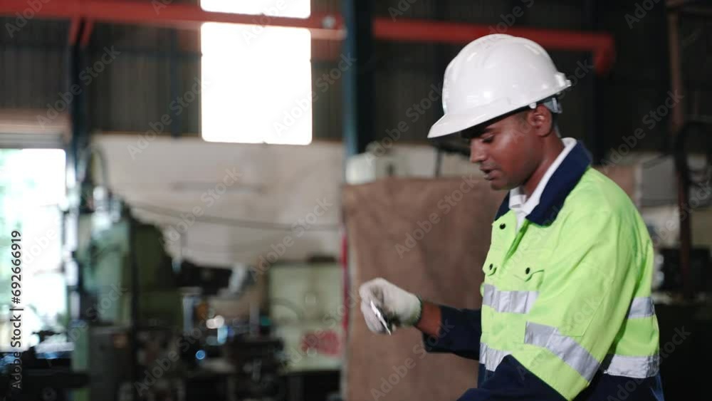 Indian engineer inspects a workpiece in a workshop.
Indian engineer inspects a workpiece in a workshop.