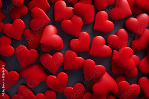 Valentines day background with heart pattern, gift boxes, balloons, Gift Cards and Love party - Ai Generated