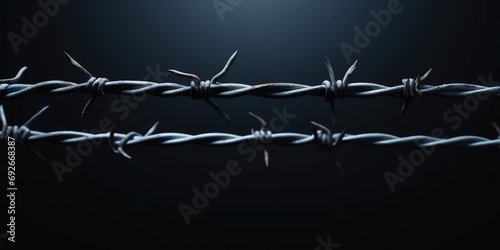 Fotografia a close up of barbed wire