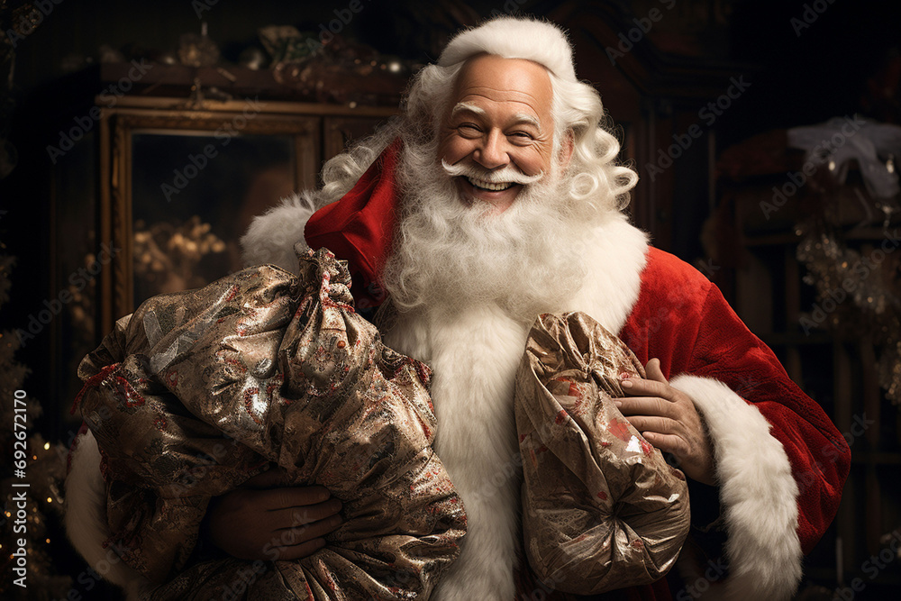 Santa Claus with Gifts Created with Generative AI Santa Claus with Gifts Created with Generative AI