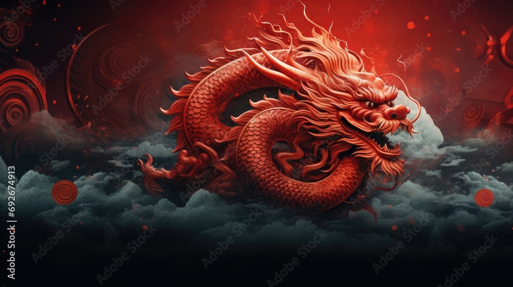 year of dragon banner with copy space year of dragon banner with copy space