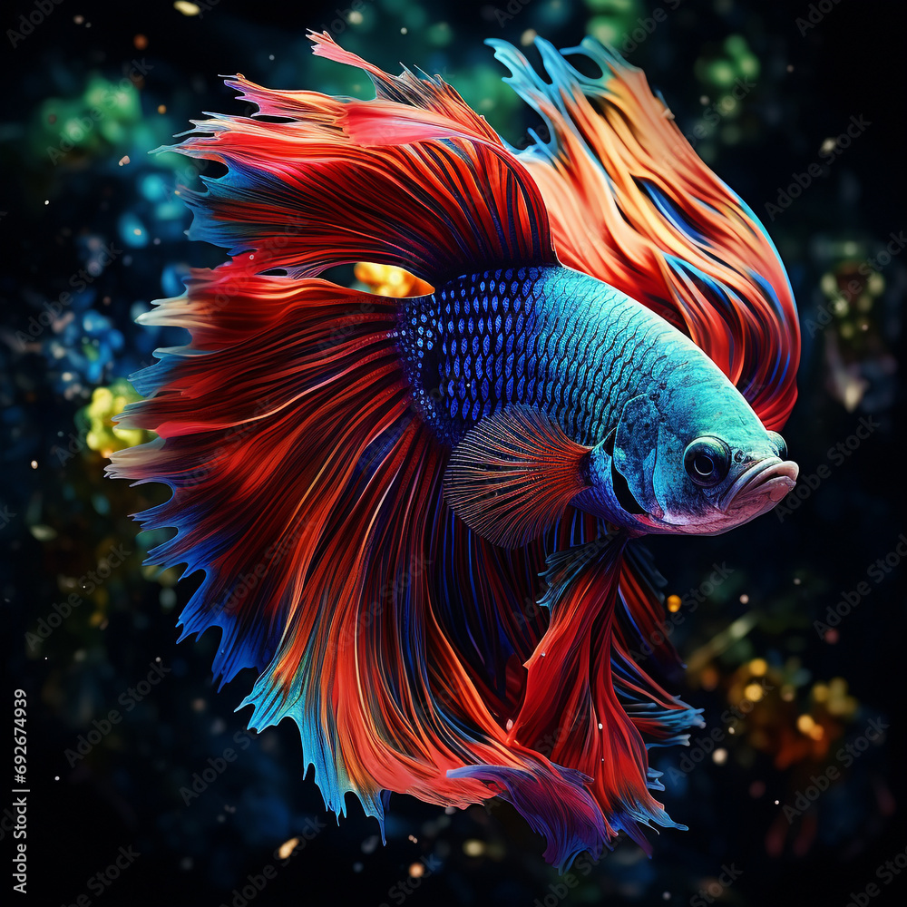 Betta fish background portrait illustration Betta fish background portrait illustration