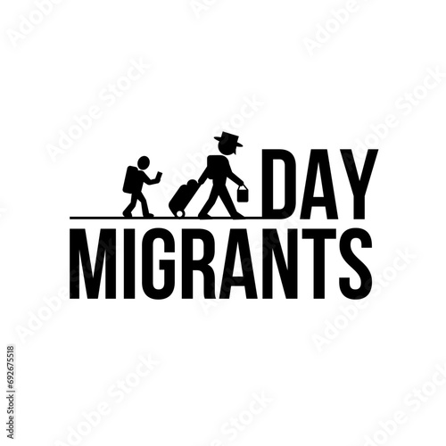 International migrants day on December 18 poster design.