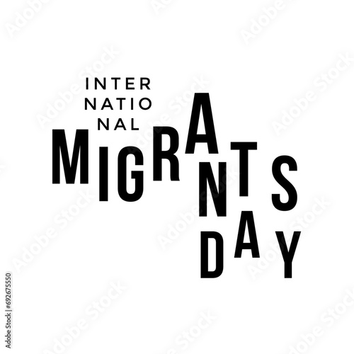 International migrants day on December 18 poster design.