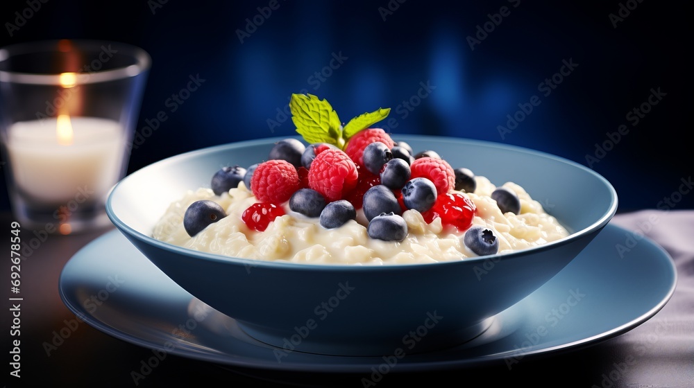 Oatmeal with berries and fruits. Oatmeal with berries and fruits.