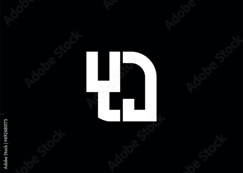 Monogram Letter YJ Logo Design vector template