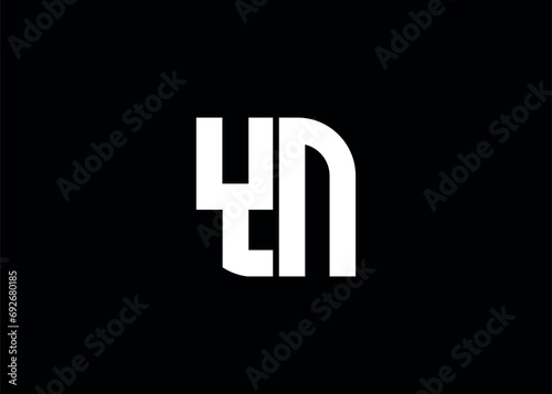 Monogram Letter YN Logo Design vector template