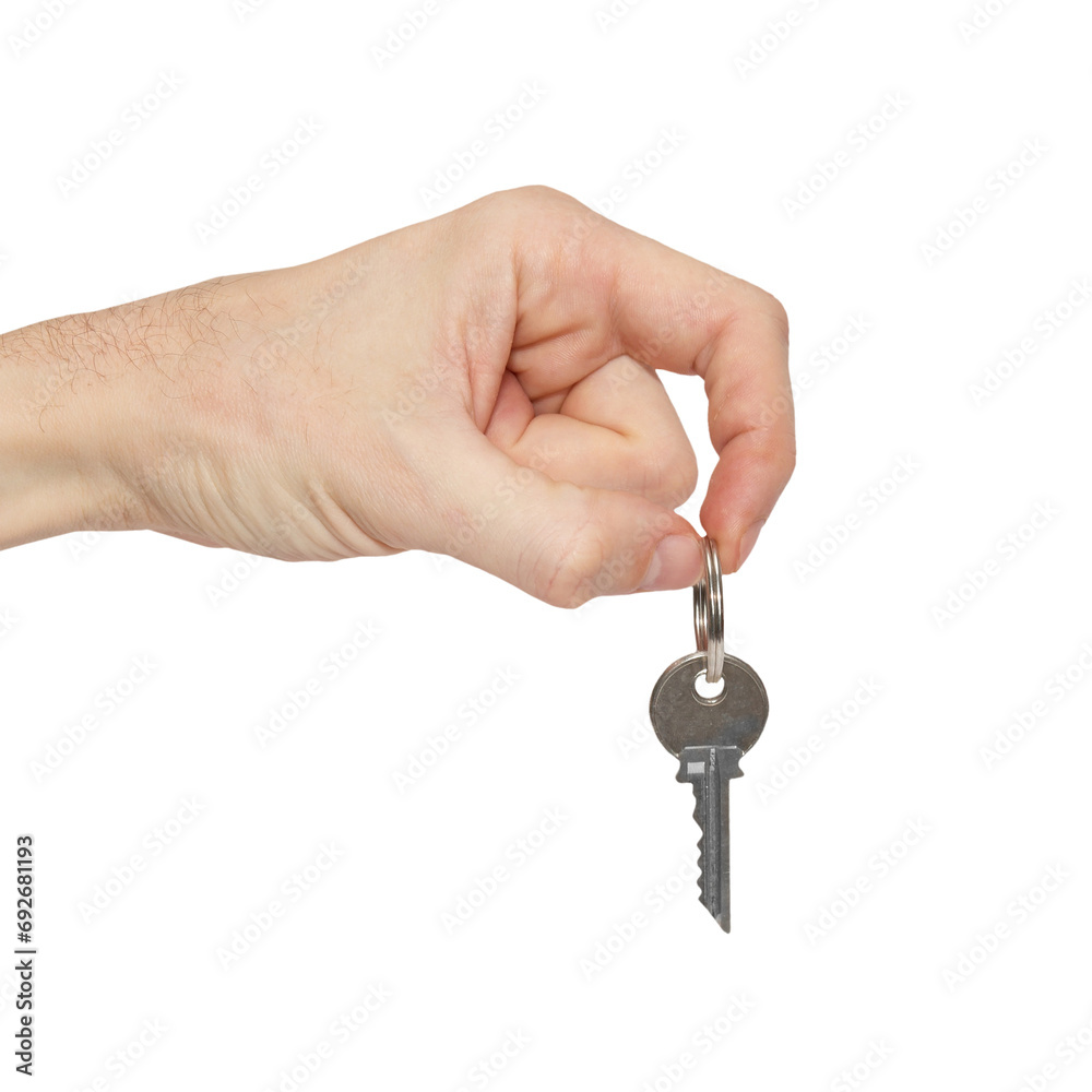 Key in hand in PNG isolated on transparent background Key in hand in PNG isolated on transparent background