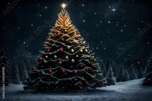 Pretty Christmas tree photo