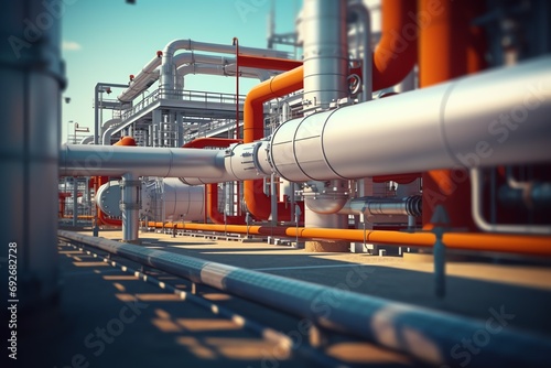 a large industrial plant with pipes