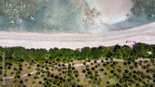 The coast of Morro de Sao Paolo, incredible natural pools, palm trees and golden sand. Heavenly place