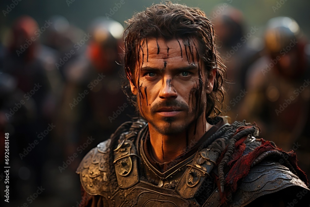 Roman soldier after a battle Roman soldier after a battle