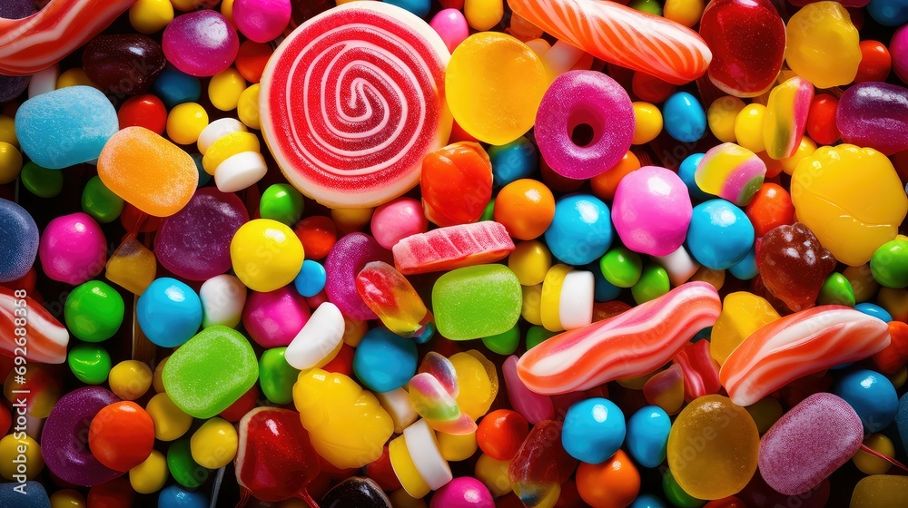 toffee top candy food illustration fudge licorice, marshmallows jellybeans, skittles mints toffee top candy food