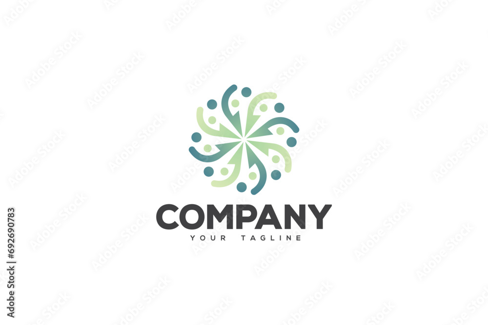 Creative logo design depicting a colorful abstract shape. Creative logo design depicting a colorful abstract shape.