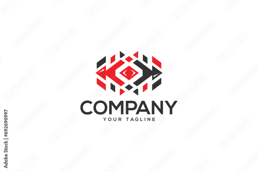 Creative logo design depicting a colorful abstract shape. Creative logo design depicting a colorful abstract shape.