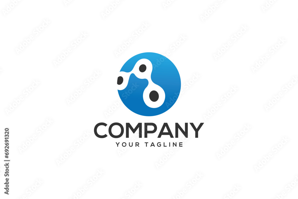 Creative logo design depicting a circuitry circle abstract shape. Creative logo design depicting a circuitry circle abstract shape.