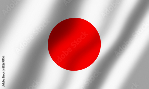 Powiewająca Flaga Japonii 3D