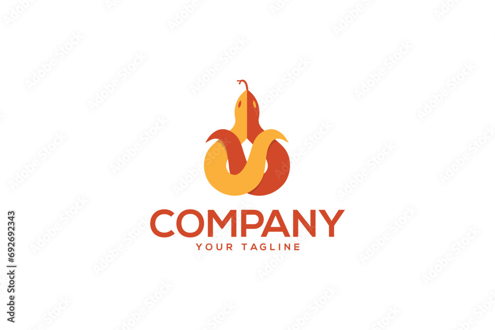 Creative logo design depicting two snakes. Creative logo design depicting two snakes.