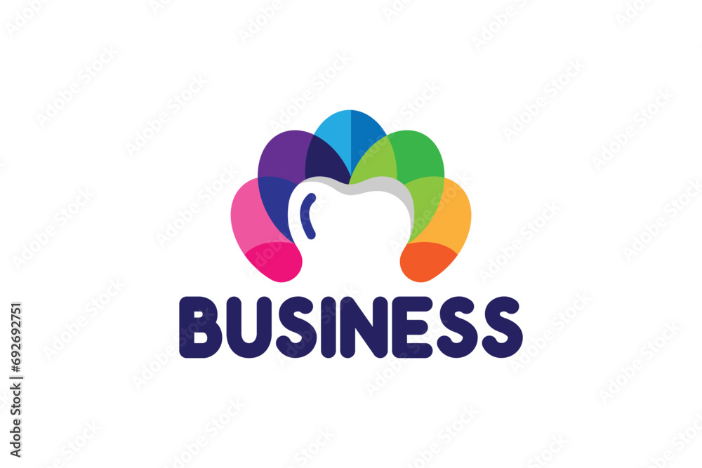 Fototapeta premium Creative logo design depicting a colorful tooth.