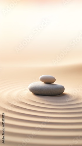 a stack of rocks on sand