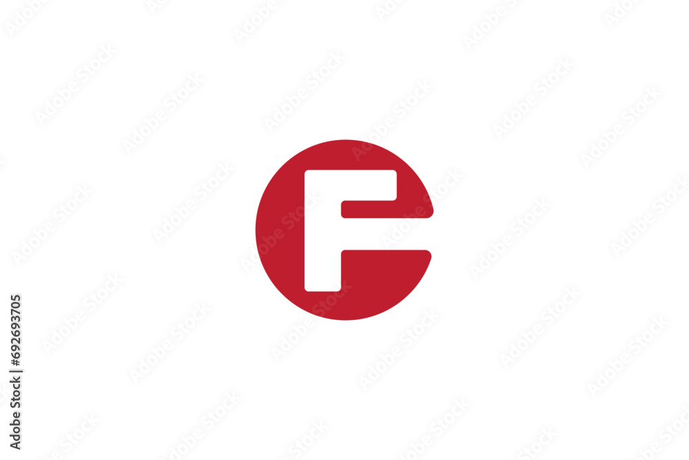 Creative lettermark logo design depicting the letter F Creative lettermark logo design depicting the letter F
