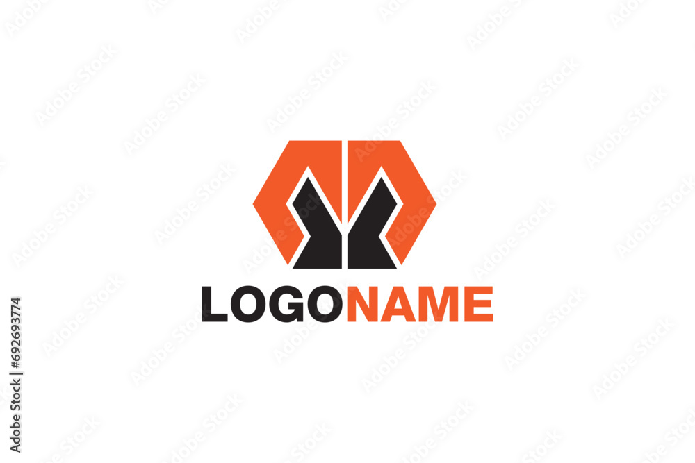Creative lettermark logo design depicting the letter M Creative lettermark logo design depicting the letter M