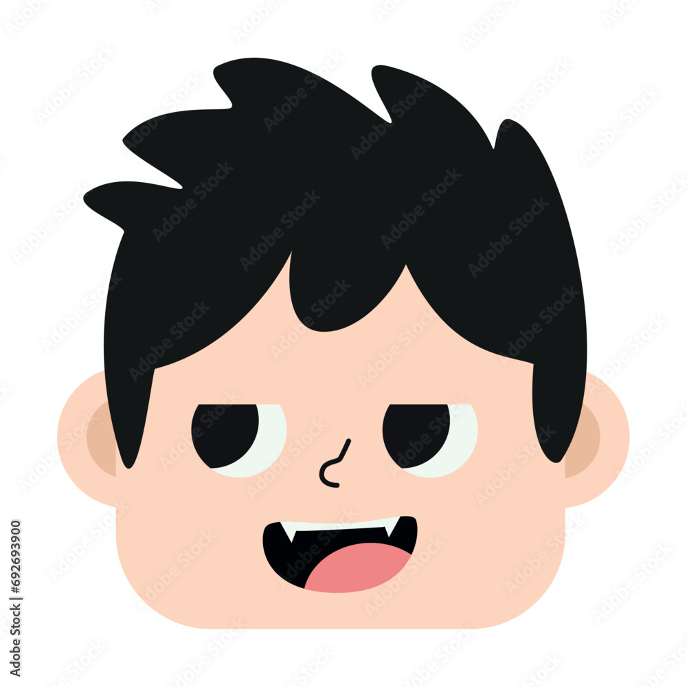 Cute male vampire halloween costume avatar Vector Cute male vampire halloween costume avatar Vector