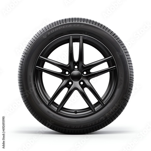 a black tire with a black rim photo
