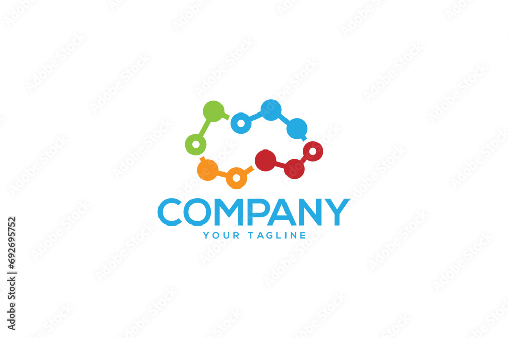 Creative logo design depicting a cloud made from dots and circuitrywires, designated to the technology industry. Creative logo design depicting a cloud made from dots and circuitrywires, designated to the technology industry.
