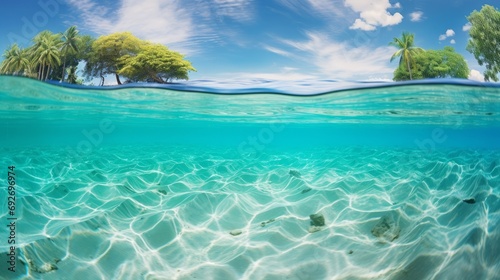 Clear water on the sea coast.