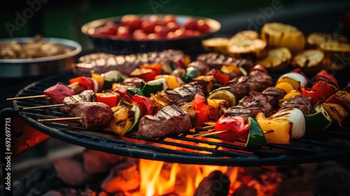 meat charcoal bbq food illustration steak ribs, burgers sausages, kebabs sea meat charcoal bbq food photo