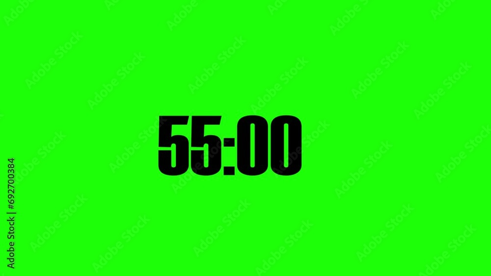 Timer up to a minute on a green background, black font, stopwatch Timer up to a minute on a green background, black font, stopwatch