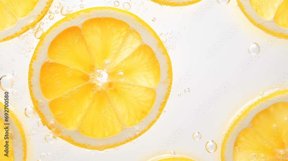 Fresh lemon slices background.