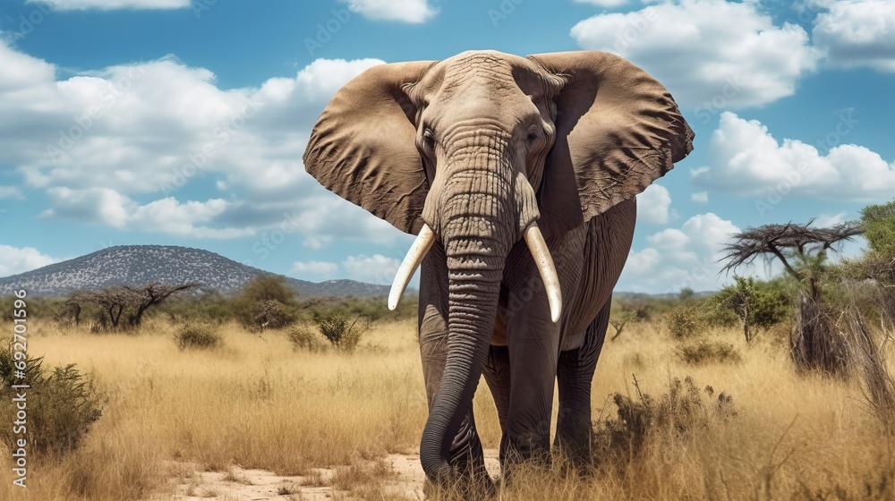 Generative AI image of elephant in Africa