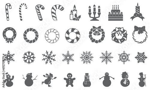 set of icons for christmas