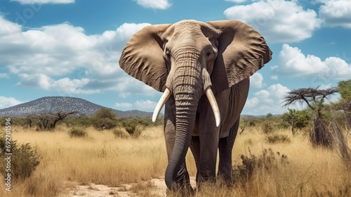 Generative AI image of elephant in Africa © Eitan Baron