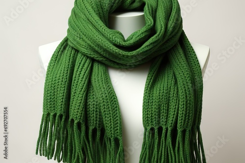 scarf Wool green foulard knit up knitted accessory canvas cashmere casual attire closeup clothes clothing cold colours coloured cool fabric fashion fashionable female garment habit isolated knot