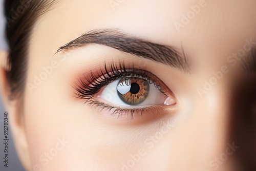 concept brows powder henna tattoo eyebrow microshading Microblading space copy background light closeup eyebrows beautiful Woman eye brow model honed healthy clean cosmetic beauty face look make-up photo