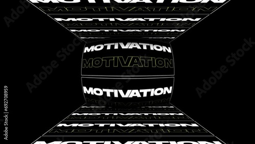 The word motivation is spinning, typography photo