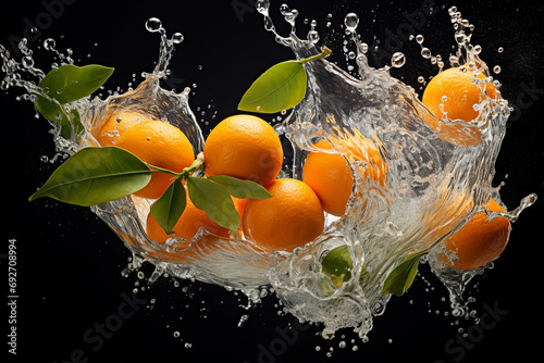 Oranges and a splash of water