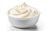 Whipped cream isolated on transparent background with shadow, png file