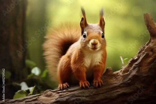 Cute squirrel in the forest © pavlofox