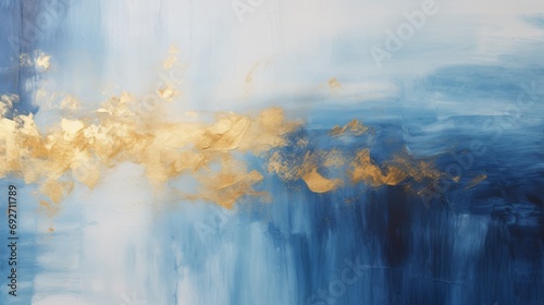 Abstract grunge textured background. With different color patterns: yellow (beige); blue; gray Generative AI